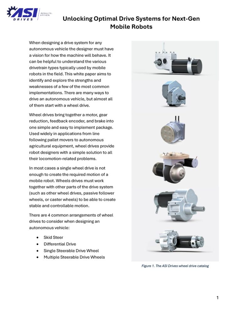 Unlocking Optimal Drive Systems for Next-Gen Mobile Robots - ASI Drives
